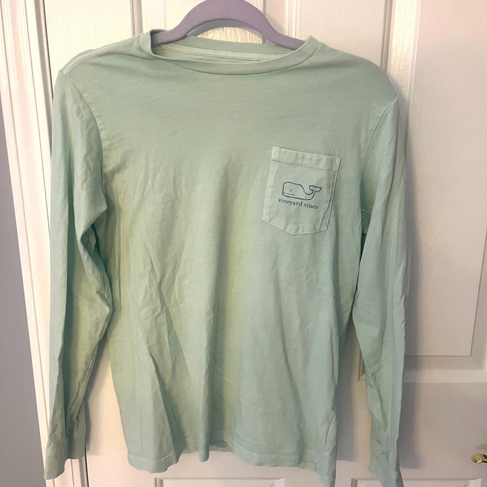 Vineyard Vines Light Seafoam Green Long Sleeve Tee